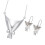 Personalisieren Sie das Blumen-Halsketten-Set mit-Silber 3 1