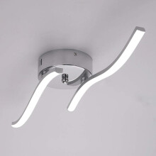 Moderne, geschwungene LED-Deckenleuchte, 12 W, 1100 lm, warmweiß (3000 K) für Wohn- und Schlafzimmer