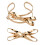 Stainless Steel Bowknot Ring And Bangle Set Elegant-Gold 1
