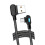 90 Degree Angled Type C Fast Charging Braided Cable-0.2m Black 1
