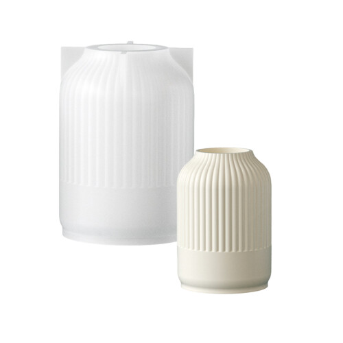 Versatile Waved Design Vase Silicone Mold Concrete-pattern 4