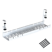 Plateau organisateur de cordons rétractable sous-Blanc 40 à 78cm