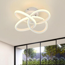 Moderne LED-Deckenleuchte (36 W, 3900 lm), warmweißes Licht (3000 K), Acrylfassung, 31 cm Durchmesser