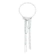 Leuke maar coole verstelbare Lariat-ketting Veelzijdige broche