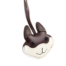 Artistic Husky Puppy Keychain Accessory Wear-Dark Coffee