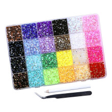 24 Shades Sparkling Jelly Beads Craft Supplies For-4mm Set 1