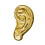 Modern Minimalist Ear Shaped Pin Versatile Brooch For-Gold 1