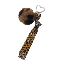 Lovely Leopard Print Soft Keychain Ornament Ideal For-hair ball