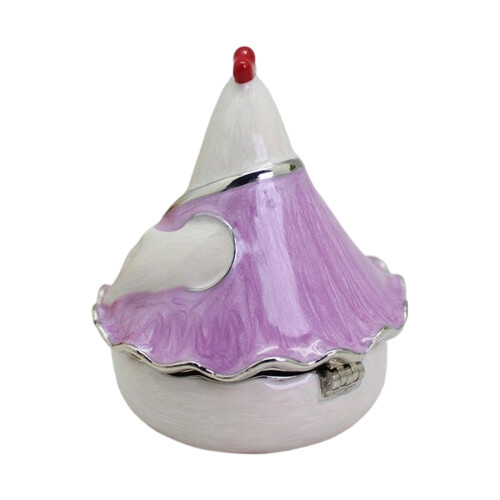 Handcrafted Alloy Chicken Shaped Keepsake Box Ideal For-Purple