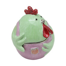 Handcrafted Alloy Chicken Shaped Keepsake Box Ideal For-G