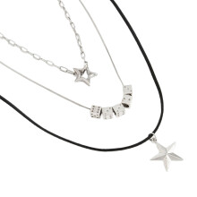 Delicate Alloy Chain Necklace Stackable With Shining Star-48