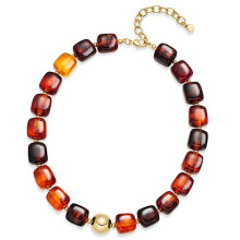 Heldere kleur kralenketting Draagbare ontwerpen-roodachtig bruin
