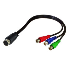 Multifunctionele 9-pins naar 3RCA vrouwelijke geluidsvideokabel