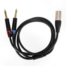 Dual 1/4 Inch to XLR Male Y Splitter Cable Adapter for Microphone Sound Conversion 2m/6.6ft
