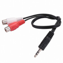 3.5mm Stereo Audio Cable Adapter, Male to Dual Female RCA Connectors for Headphone and Audio Devices