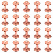 25 Packs of Copper Rivet Burrs with Washers, 15/32" Long Leather Fasteners for Belt and Leather DIY Crafting Supplies