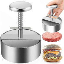 Adjustable Burger Press, Durable 304 Stainless Steel for Perfect Patties