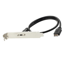 Metall-USB-E-Stecker auf USB-C-Buchse, Panel-Montagekabel, 10