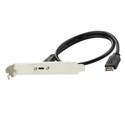 Metall-USB-E-Stecker auf USB-C-Buchse, Panel-Montagekabel, 10