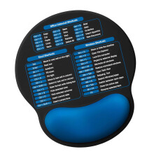 Großes Mauspad mit Handgelenkstütze für komfortables Tippen-Blau