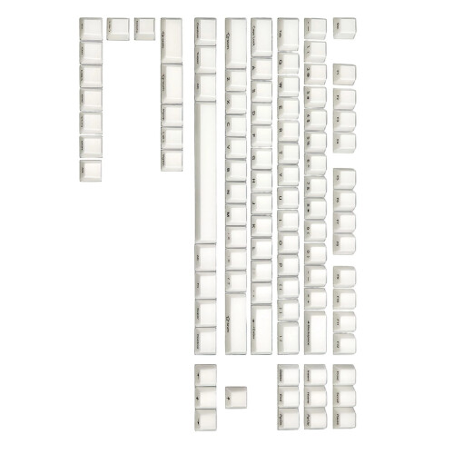 Ensemble complet de 101 touches translucides, profil-Blanc