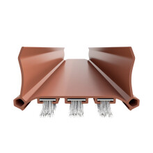 Door Draft Stopper Strips Soundproof Door Bottom Seal-Brown