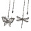 Silver Fan Pull Chain Adorned with Delicate Butterfly Darner for 1