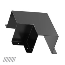 4x4 inch decoratieve 90 graden platte elleboog vervangende-Zwart