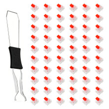 Kunststof mechanische toetsenbordschakelaars, set van 60-rood