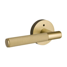 Knurled Privacy Door Handles with Lock Heavy Duty Door-Gold