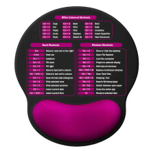 Tapis de souris en cuir PU avec support de poignet en-Violet