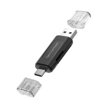Compactly USB C OTG Card Reader Compatibles TF Small-Black