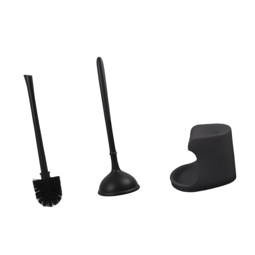 Efficient Toilet Cleaning Tool With Dense Bristles And-Black