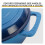 Blue,6QT Cast Iron Enamel Pot Cooking Pot with Gloves 5