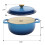 Blue,6QT Cast Iron Enamel Pot Cooking Pot with Gloves 10