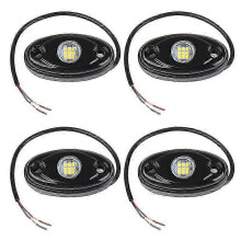 4Pcs 9LED Rock Light Kit LED Neon Light for Road Truck Boat White