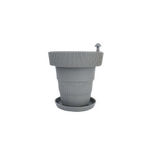 Outdoor or Indoor Flower Pots with Self-Watering Function,Gray