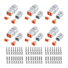 72 PCS Deutsch DTP Connector Kit with Size 12 Stamped Contacts Gauge