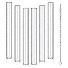 6 Pcs 4inch Clear Borosilicate Glass Tube 12mm OD 8mm ID 2mm Thick