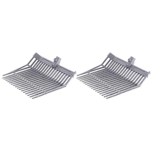 Manure Fork Replacement Head, Pitchfork Head, grey,2pcs