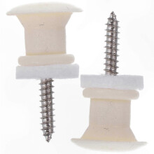 2-Pack Non-Slip Guitar Strap Locks, Mushroom Head Design for Electric, Acoustic, Bass Guitars (Ivory)