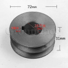 Cast Iron Double Slot Pulley for V-Belt Type A, 50mm-100mm Motor Compatibility