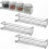 4-Pack Chrome Wall Mounted Spice Racks for Kitchen Cabinets and Walls - Space-Saving Herb and Condiment Storage Solution 1