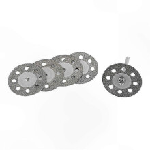 10Pcs Diamond Cutting Discs, 30mm 8-Hole Rotary Tool Discs with 2 Mandrels for Precision Cutting and Grinding