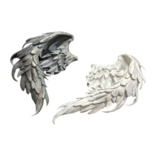 Jolies boucles d'oreilles Ă ailes noires et blanches,