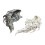 Jolies boucles d'oreilles à ailes noires et blanches, 1