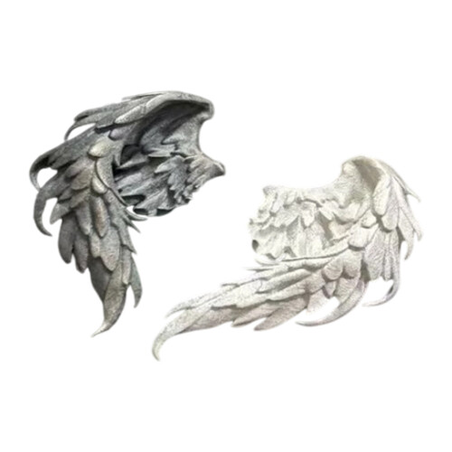 Jolies boucles d'oreilles à ailes noires et blanches,