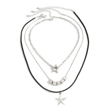 Creative Crystal Accented Star Pendant Necklace Y Shape-48
