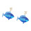 Handmade Ocean Theme Acrylic Dangle Earrings Elegant and-Blue 1