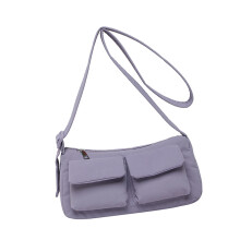 Practical Polyester Crossbody Pack Compact Crossbody Bag-Purple